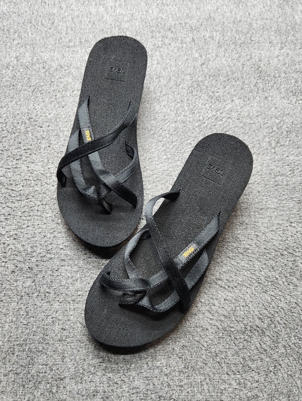 Teva Sandals Womens 9 Black Flip Flop Comfort Casual Beach Travel